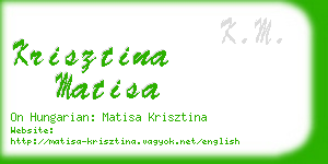 krisztina matisa business card